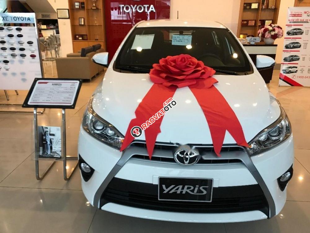 Bán ô tô Toyota Yaris 1.5G năm 2017, màu trắng, nhập khẩu Thái Lan, 637 triệu-1