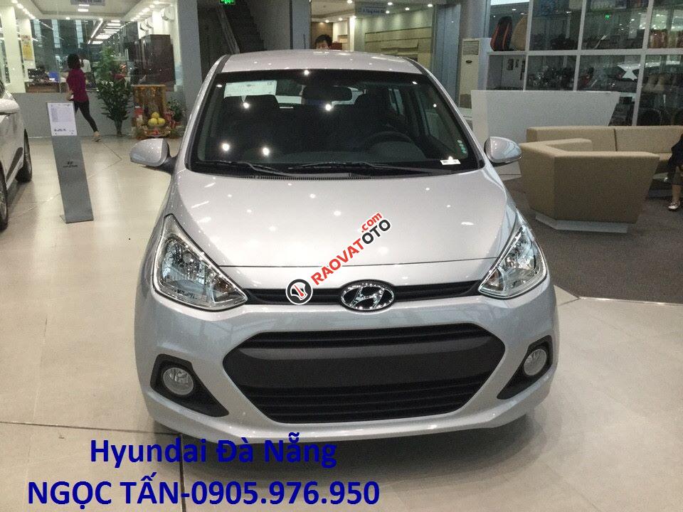 Bán Hyundai Grand i10 đời 2018, màu bạc, nhập khẩu, chạy dịch vụ Grab-Uber ở Đà Nẵng, liên hệ: 0905976950 để được tư vấn-0