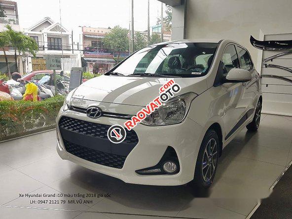 Bán Hyundai Grand i10 đời 2017, màu trắng  -0