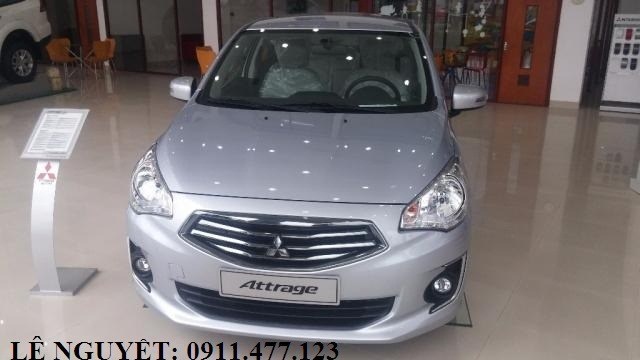 Bán Mitsubishi Attrage sản xuất 2017, màu bạc, nhập khẩu -1