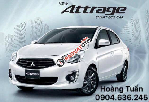 Bán Mitsubishi Attrage năm 2017, màu trắng, nhập khẩu-0