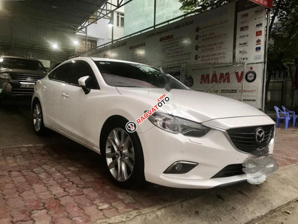 Bán Mazda 6 2.5 AT đời 2014, màu trắng giá cạnh tranh-0