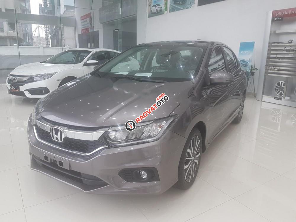 Bán Honda City 1.5TOP đời 2017, màu xám-1