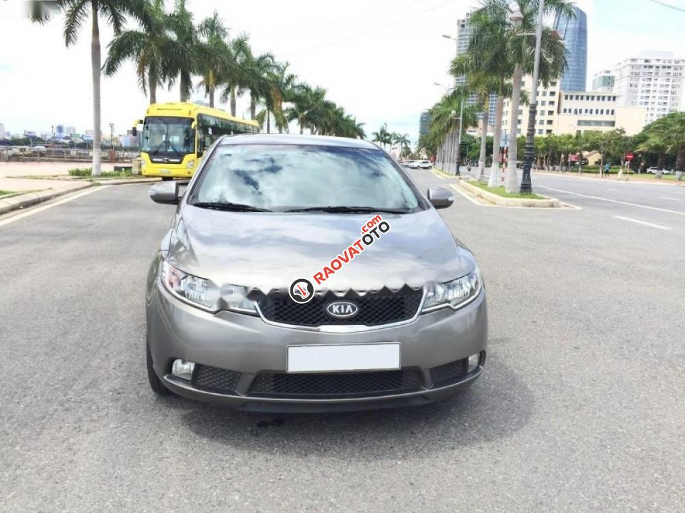 Cần bán gấp Kia Forte đời 2010, màu xám số tự động giá cạnh tranh-0