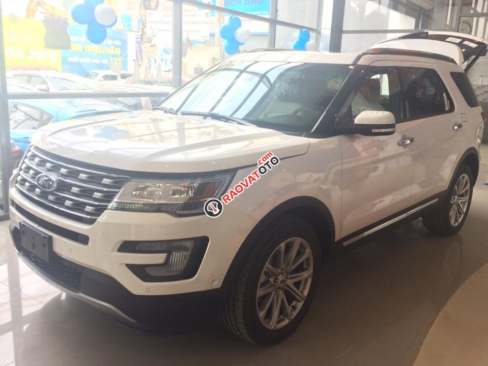 Bán Ford Explorer Limited 2017, màu trắng, nhập khẩu Mỹ, đẳng cấp doanh nhân-1