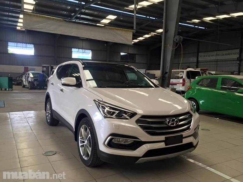 Bán xe Hyundai Santa Fe đời 2017, màu trắng, nhập khẩu nguyên chiếc-13