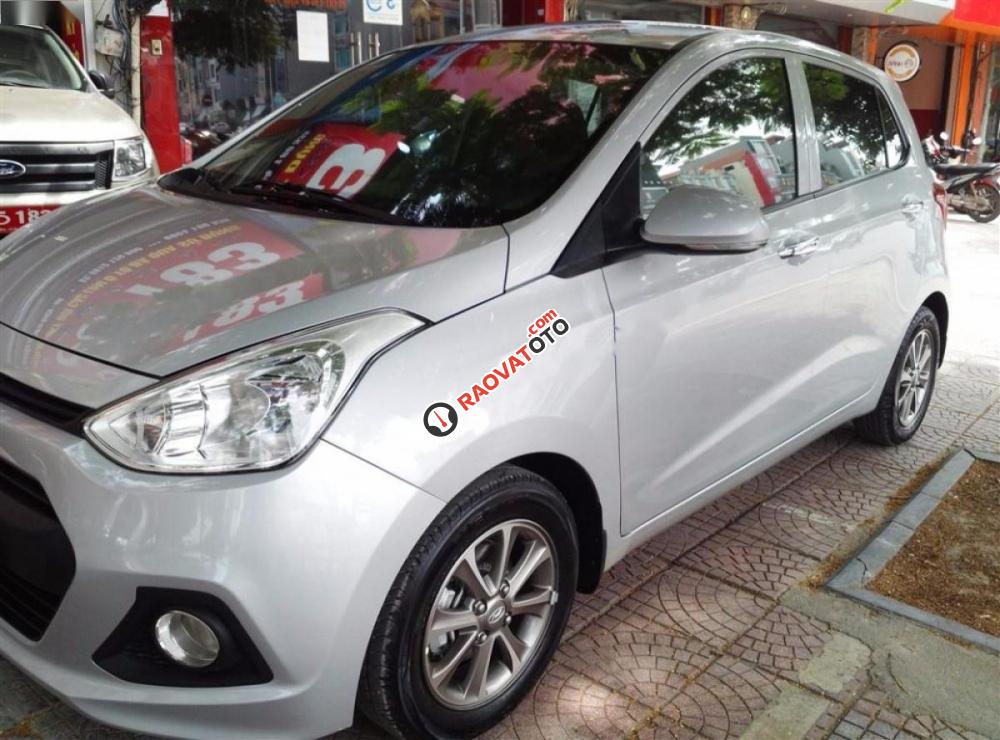 Bán xe Hyundai Grand i10 đời 2015, màu bạc, nhập khẩu giá cạnh tranh-0