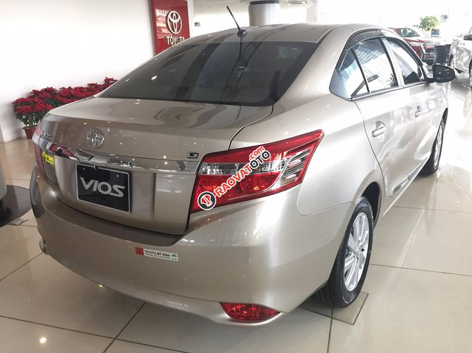 Toyota Mỹ Đình bán Toyota Vios E 2017, màu ghi vàng, khuyến mại lên tới 30 triệu - hotline 0971893993-4