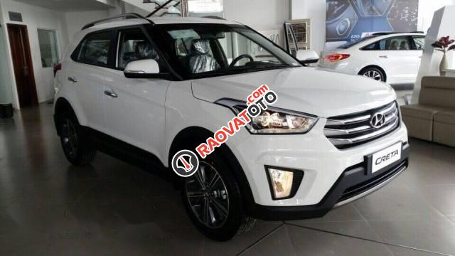 Bán xe Hyundai Creta 1.6AT đời 2017, màu trắng, nhập khẩu-0