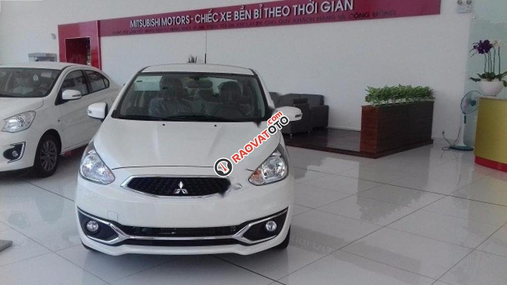 Cần bán Mitsubishi Mirage 1.2CVT đời 2017, màu trắng, xe nhập-1