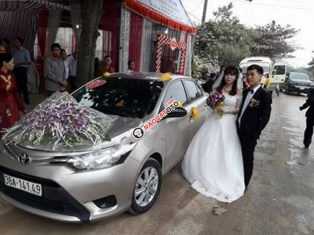 Cần bán xe Toyota Vios 1.3J đời 2015, màu ghi vàng -2