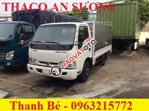 Bán Thaco Kia K165 2 tấn 4 thùng mui bạt màu trắng đời 2017, hỗ trợ trả góp 70 - 80 %, chỉ từ 120 triệu-2