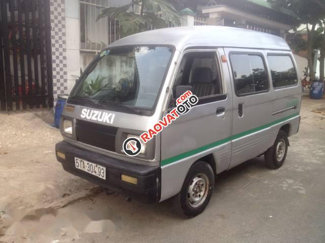 Bán Suzuki Super Carry Van đời 2004, màu bạc -0