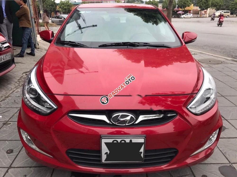 Cần bán lại xe Hyundai Accent 1.4 AT sản xuất 2014, màu đỏ, nhập khẩu nguyên chiếc số tự động, giá chỉ 475 triệu-1