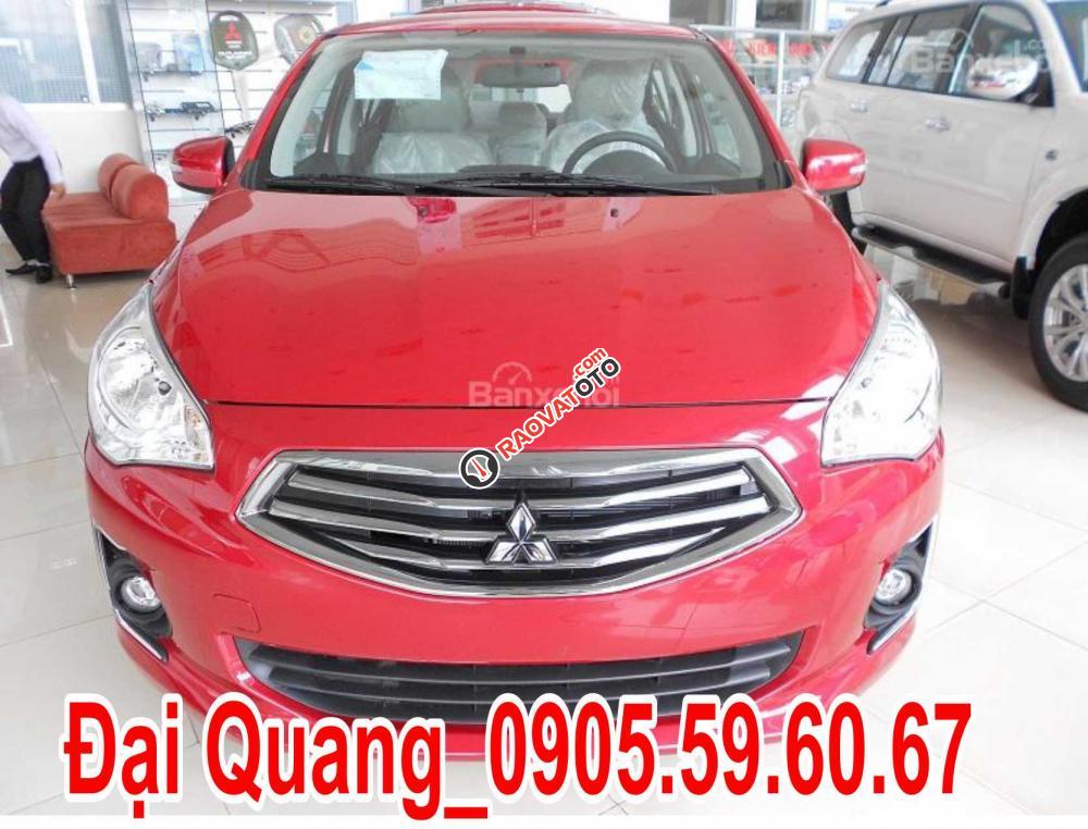 Bán Mitsubishi Attrage đời 2017, màu đỏ, số tự động, giá ưu đãi tại thị trường Đà Nẵng, LH Quang 0905596067-0