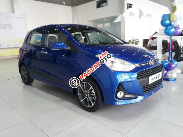 Bán Hyundai Grand i10 đời 2017, màu xanh lam, 315tr-4