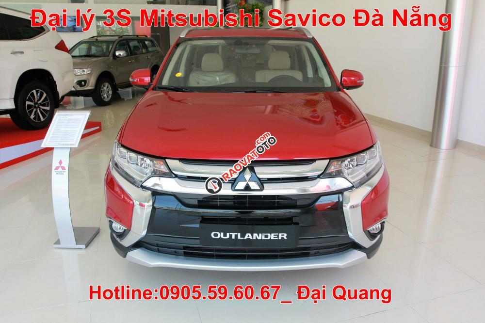 Bán Mitsubishi Outlander đời 2017, màu đỏ, nhập khẩu bán tại Quảng Nam, Lh Quang 0905596067, vay đến 80 %-2
