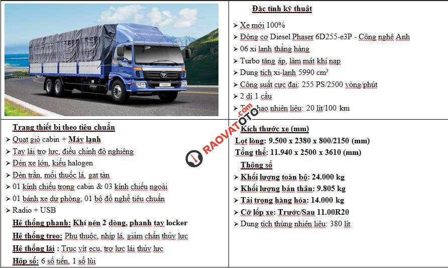 Bán xe tải nặng Thaco Auman 9 tấn, 3 chân 14 tấn, 4 chân 17,995 tấn, 5 chân 20,5 tấn-7
