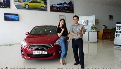 Bán Mitsubishi Attrage đời 2017, màu đỏ, nhập khẩu-12