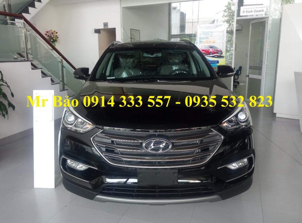 Bán Hyundai Santa Fe đời 2017, màu đen, nhập khẩu  -1