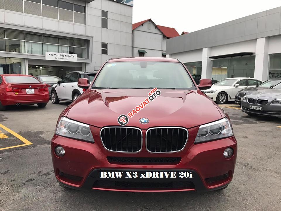 Bán BMW X3 xDrive20i 2017, màu đỏ, nhập khẩu chính hãng, ưu đãi cực khủng-0