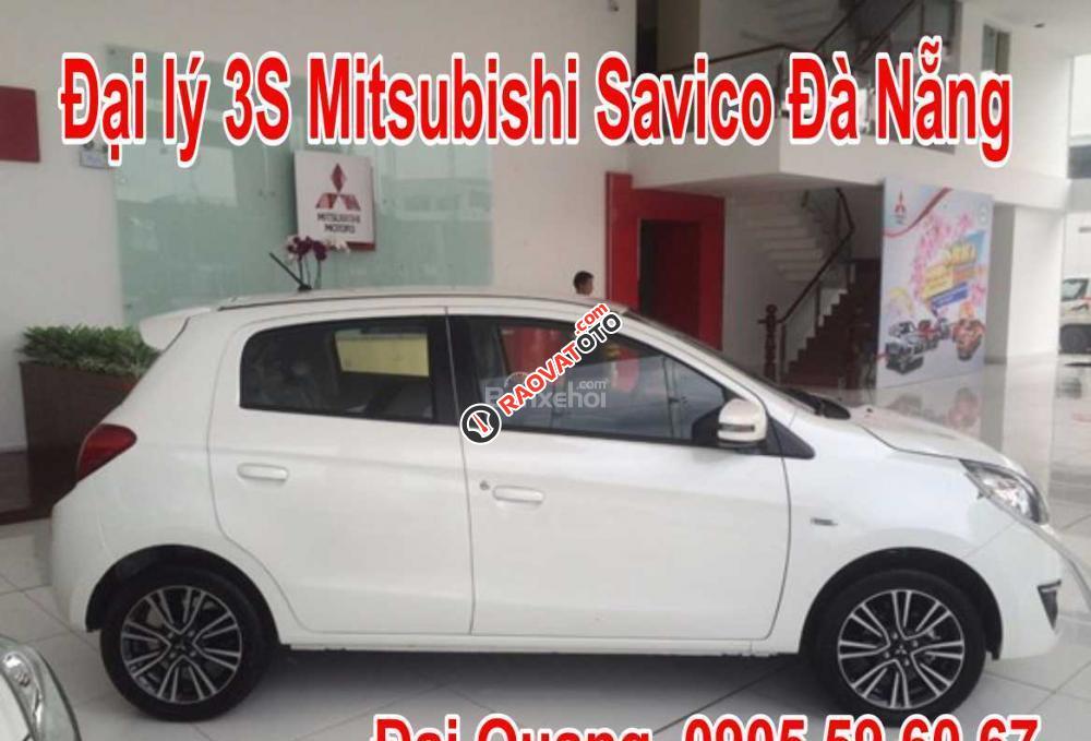 Bán Mitsubishi Mirage đời 2017, màu trắng, nhập khẩu, giá tốt nhất tại Đà Nẵng, LH Quang 0905596067-4