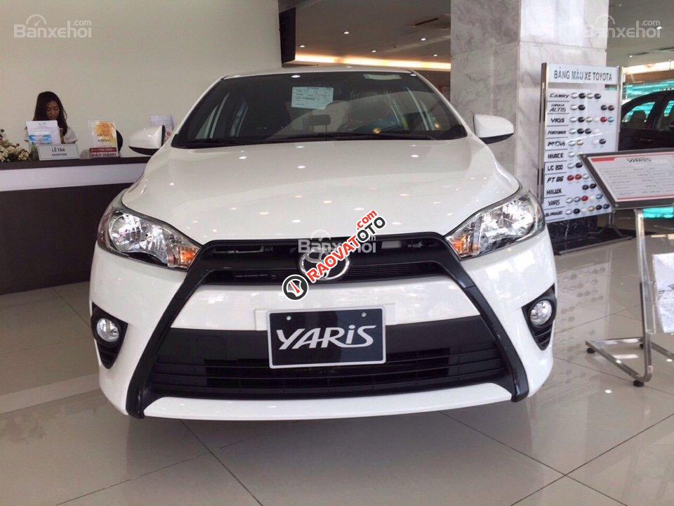 Bán Toyota Yaris 1.5E 2017 số tự động vô cấp, màu trắng, nhập khẩu chính hãng Thailand-0