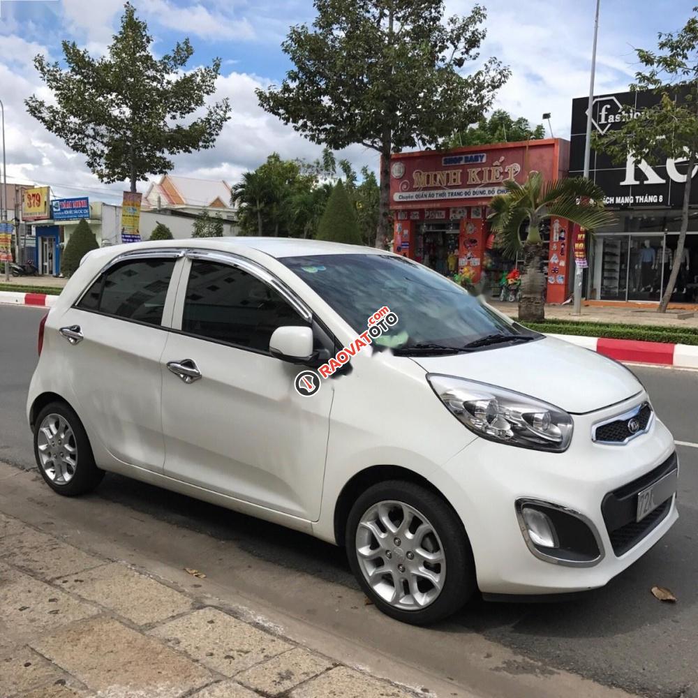 Bán Kia Picanto 1.25 AT đời 2013, màu trắng -0