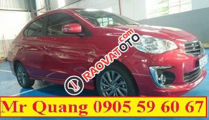 Bán Mitsubishi Attrage đời 2017, màu đỏ, số tự động, giá ưu đãi tại thị trường Đà Nẵng, LH Quang 0905596067-3