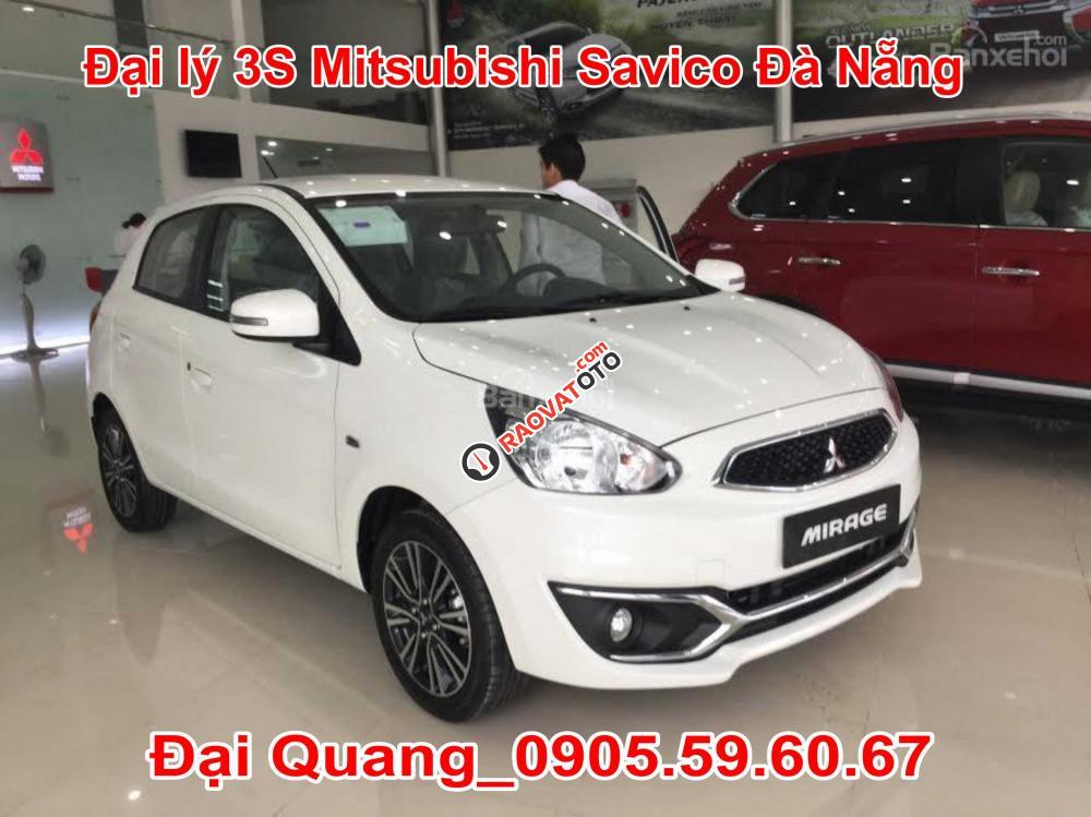 Bán Mitsubishi Mirage đời 2017, màu trắng, nhập khẩu, giá tốt nhất tại Đà Nẵng, LH Quang 0905596067-2