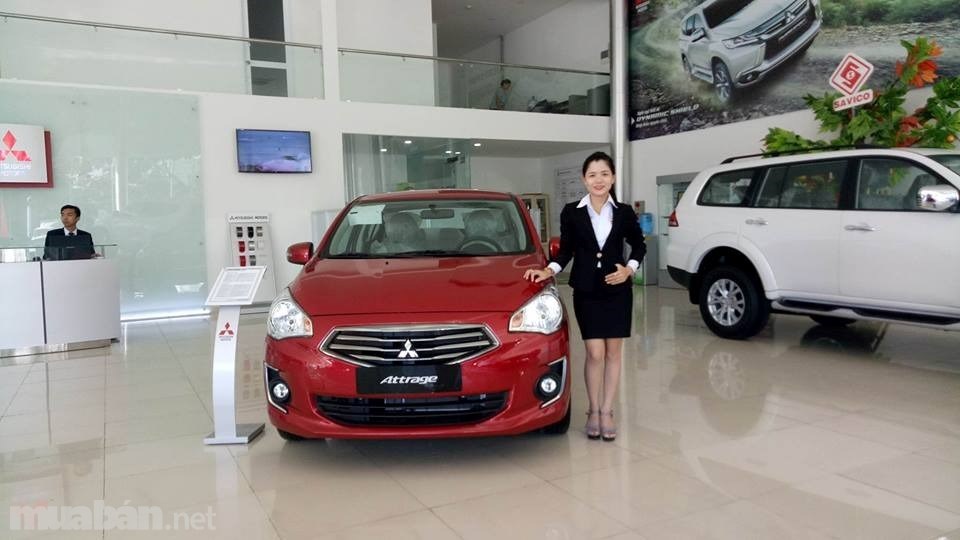 Bán Mitsubishi Attrage đời 2017, màu đỏ, nhập khẩu-0