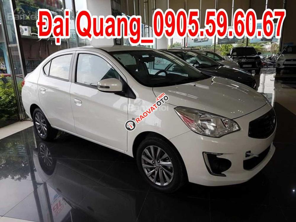 Bán Mitsubishi Attrage năm 2017, màu trắng, xe nhập, số sàn, giá tốt tại Đà Nẵng, LH Quang 0905596067-6