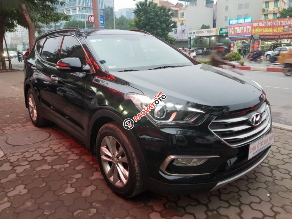 Bán Hyundai Santa Fe 2.2L đời 2016, màu đen giá cạnh tranh-0