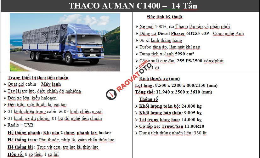 Bán xe tải nặng Thaco Auman 9 tấn, 3 chân 14 tấn, 4 chân 17,995 tấn, 5 chân 20,5 tấn-6