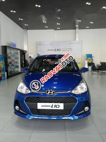 Bán Hyundai Grand i10 đời 2017, màu xanh lam, 315tr-0