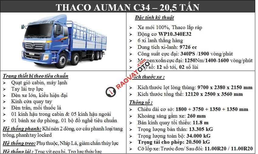 Bán xe tải nặng Thaco Auman 9 tấn, 3 chân 14 tấn, 4 chân 17,995 tấn, 5 chân 20,5 tấn-0