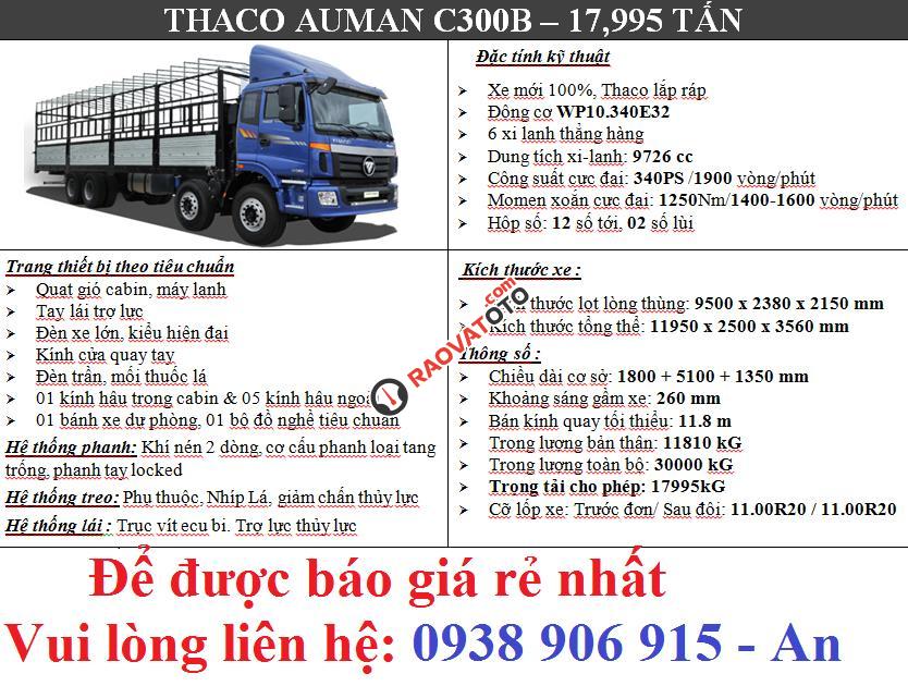 Bán xe Thaco Auman 4 chân C300b ở Bình Dương, xe 4 chân tại Bình Dương, giá xe 4 chân-1