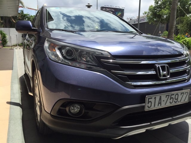 Bán xe Honda CR V sản xuất 2014, màu xanh lam, xe nhập-3