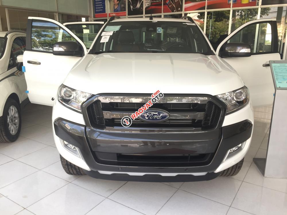 Bán Ford Ranger Wildtrak màu trắng, có xe tại Tây Ninh, giao xe liền-1