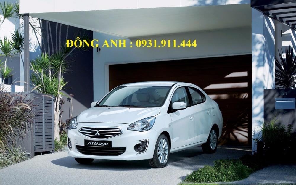 Bán Mitsubishi Attrage đời 2017, màu trắng, nhập khẩu-4