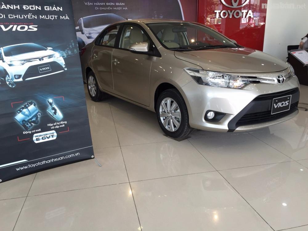 Cần bán Toyota Vios 1.5E MT đời 2017, màu vàng, nhập khẩu  -0