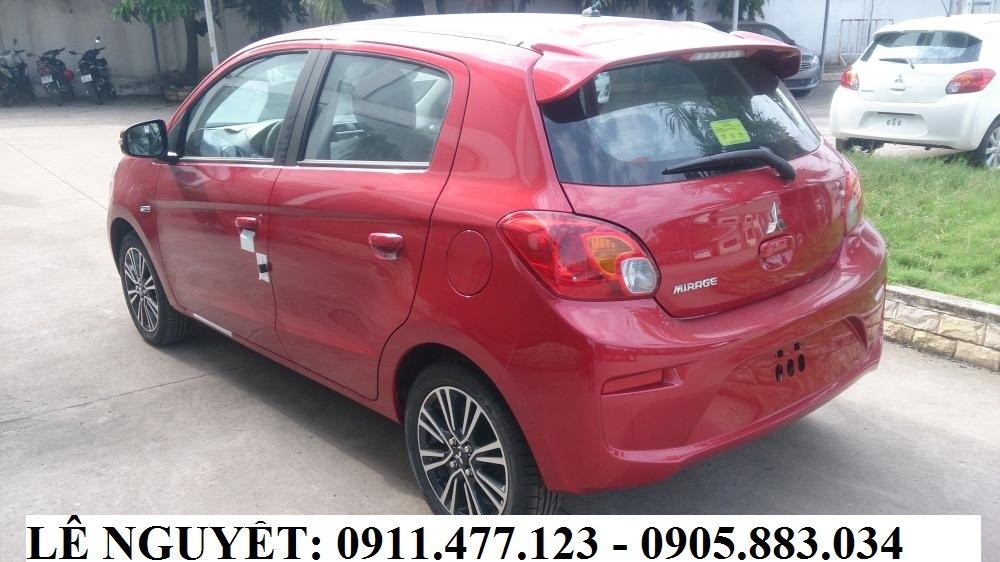 Bán ô tô Mitsubishi Mirage đời 2017, màu đỏ, xe nhập, giá 378tr-4