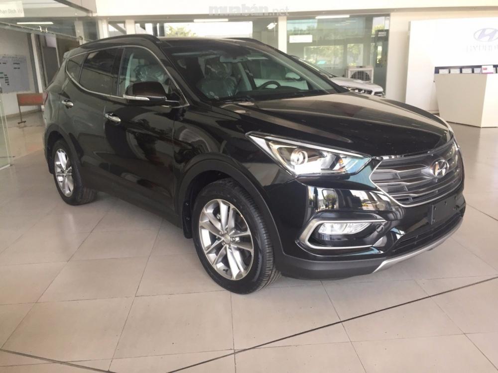 Bán Hyundai Santa Fe sản xuất 2017, màu đen, nhập khẩu  -0