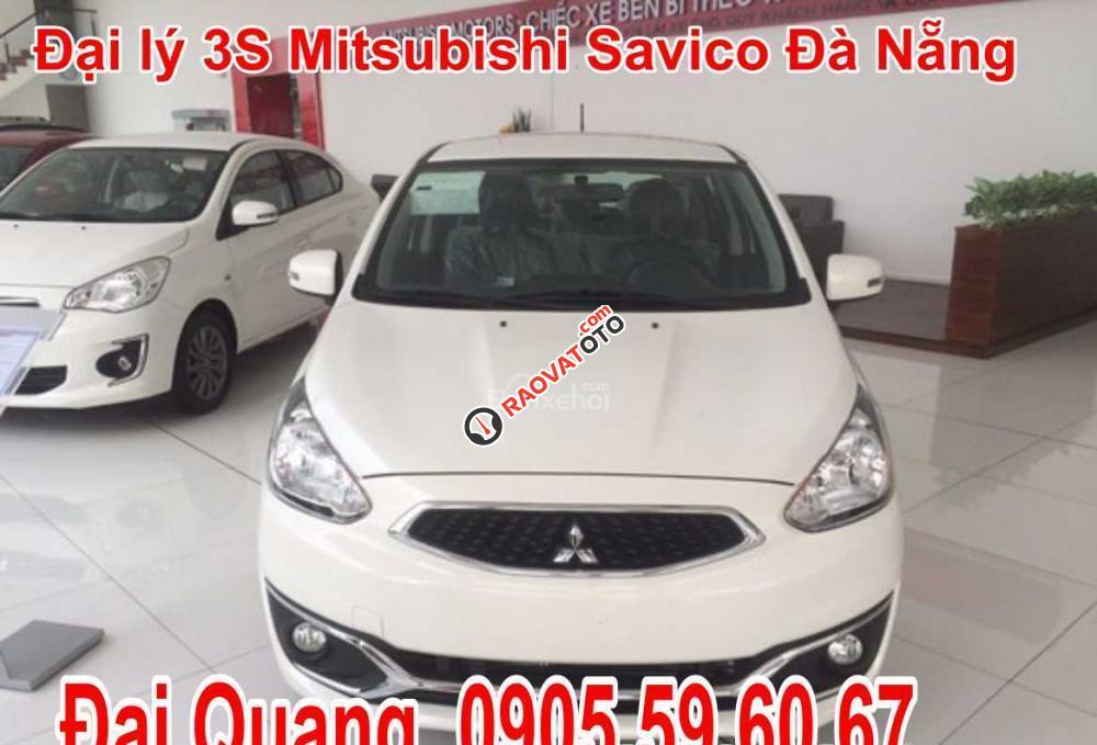 Bán Mitsubishi Mirage đời 2017, màu trắng, nhập khẩu, giá tốt nhất tại Đà Nẵng, LH Quang 0905596067-0