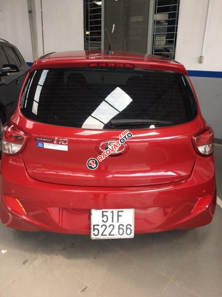 Bán Hyundai Grand i10 1.0AT màu đỏ, số tự động n, hập Ấn Độ 2015, biển SG mới 90%-5