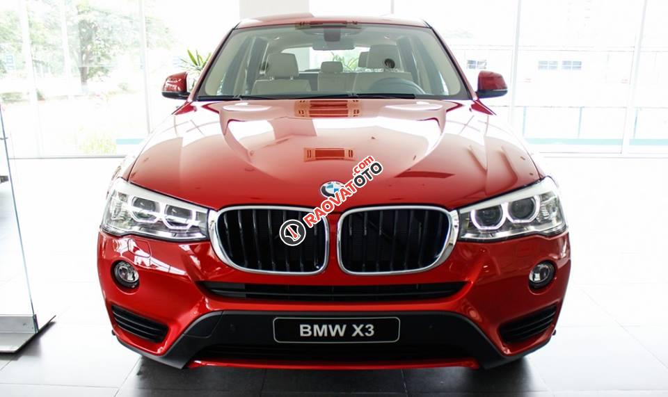 BMW X3 xDrive 20i 2017, màu đỏ, nhập khẩu, giá rẻ nhất toàn quốc, có xe giao ngay-0