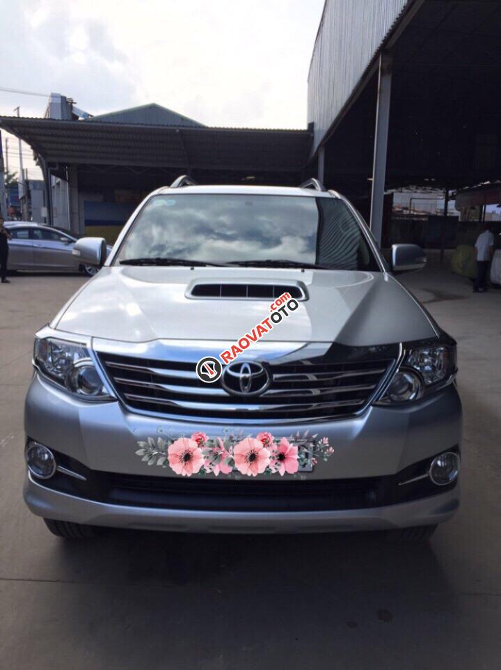 Bán Toyota Fortuner 2015, màu bạc-0