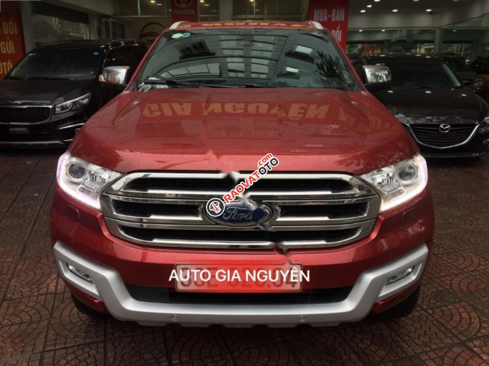 Bán Ford Everest Titanium 3.2L 4x4 AT năm 2016, màu đỏ, nhập khẩu chính chủ-0