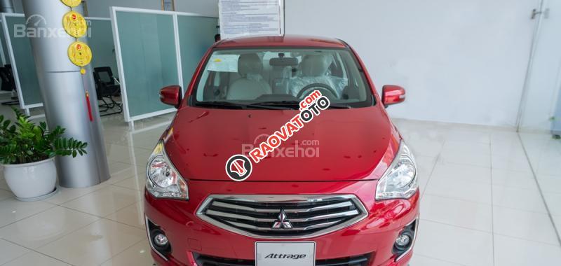 Bán Mitsubishi Attrage 2017, màu đỏ, nhập Thái, khuyến mãi tốt, trả góp, LH 0935445730-1