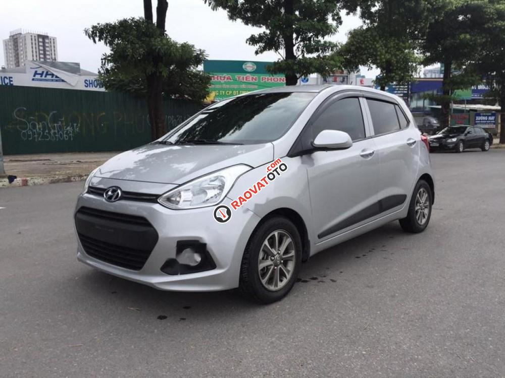 Bán Hyundai Grand i10 1.2 AT đời 2015, màu bạc, nhập khẩu  -3